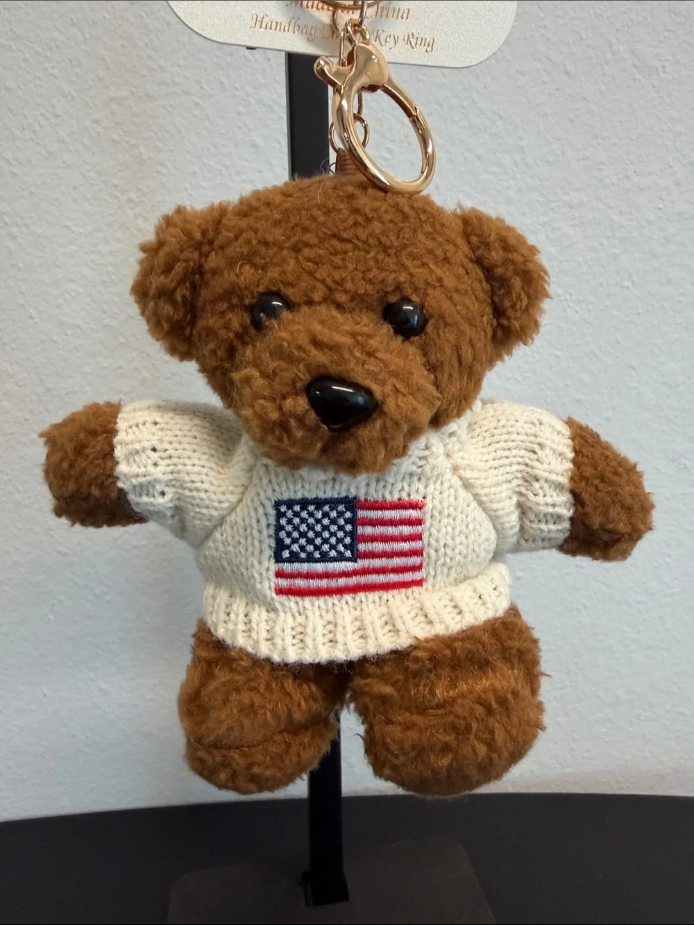 Natasha | Whimsical Teddy Bear Sweater w/ American Flag Bag Charm🇺🇸 🧸